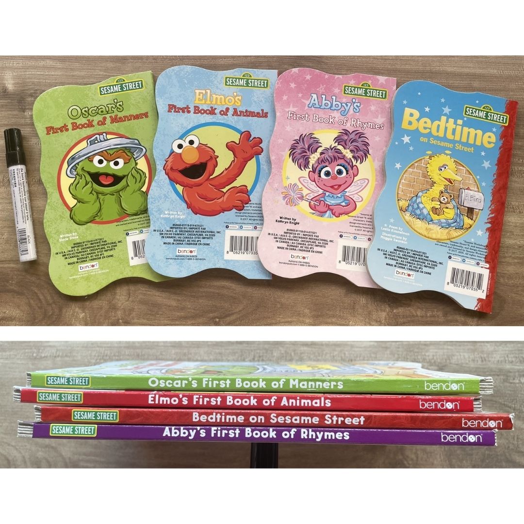 Sesame Street / Sesame Beginnings (SINGLES) brand new Board Book, with SLIGHT DENTS on book cover