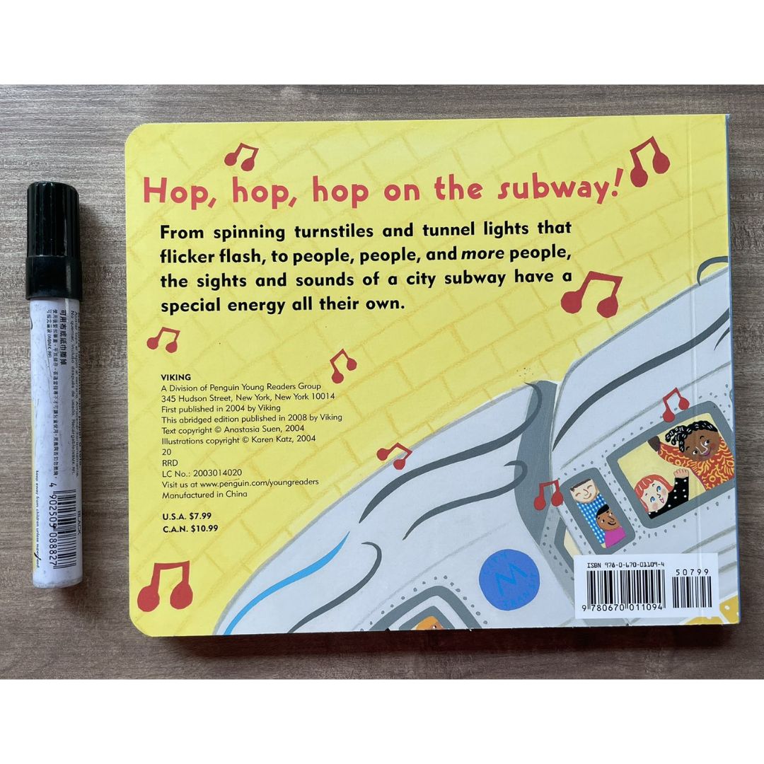 Subway (board book) by Anastasia Suen and Karen Katz - brand new, with SLIGHT DENTS on book cover