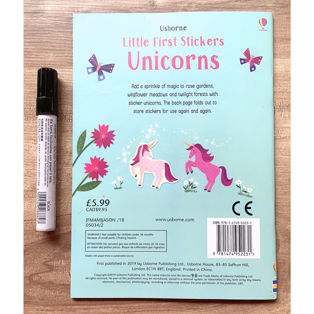 Usborne LITTLE First Stickers (SINGLES) (9.5 by 6.9 inches) Flowers / Football / Love and Kindness / Mermaids