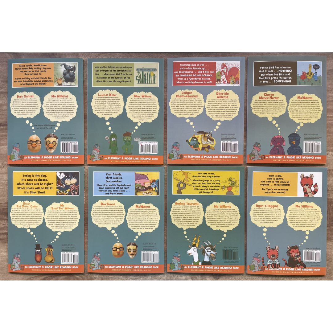 Elephant and Piggie Like Reading! by Mo Willems (8 books) brand new softcover, NO box (with slight dents on the book cover)