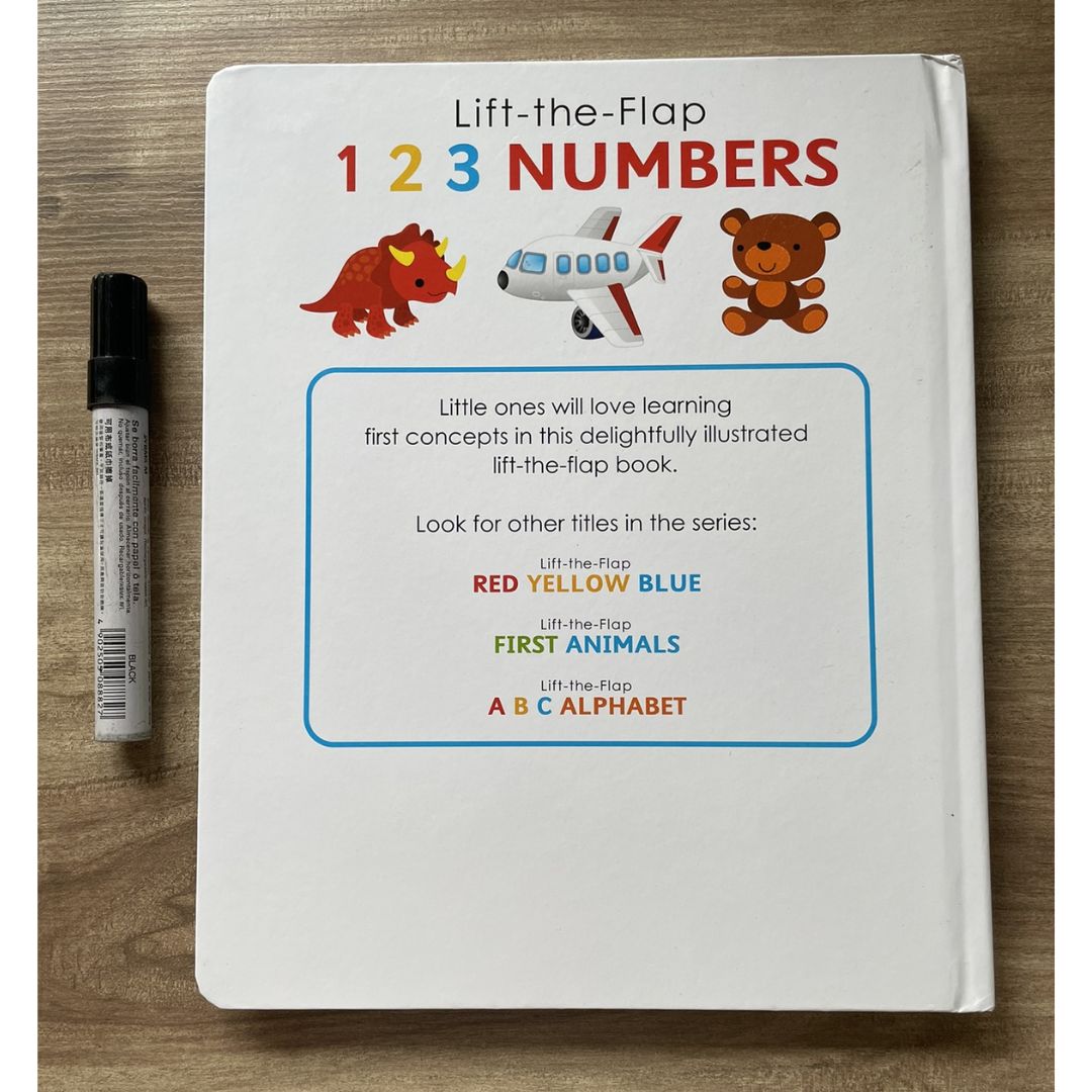 Lift-the-flap 123 NUMBERS Activity Book (brand new Hardcover, with SLIGHT DENTS on book cover)