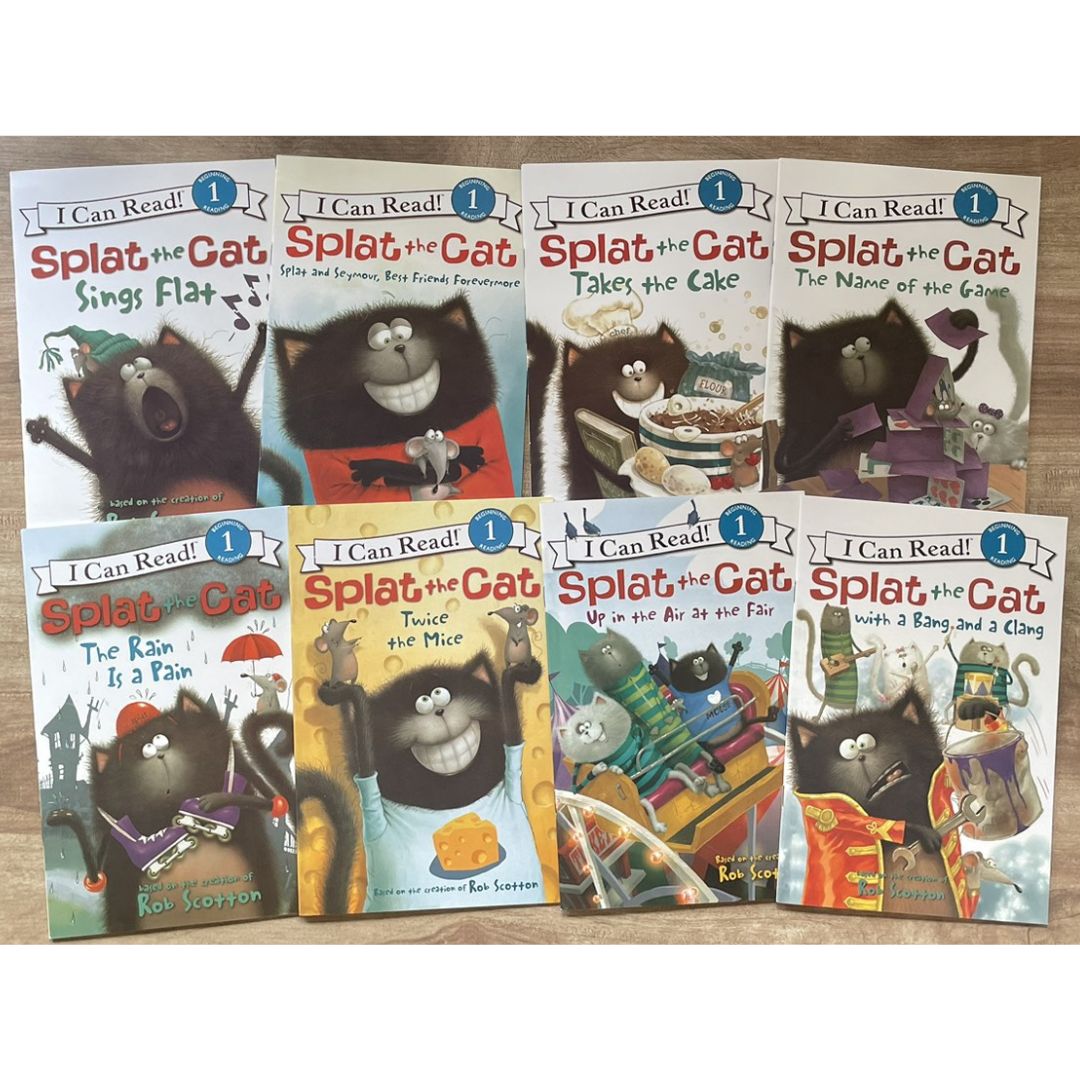 Splat The Cat I CAN READ Collection Box Set (no cd) 20 books, brand new softcover - BOX with DENTS
