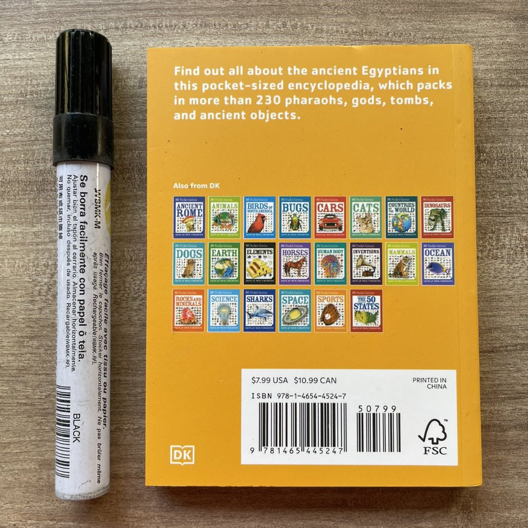 Pocket Genius: ANCIENT EGYPT (DK Facts at Your Fingertips) brand new MINI Softcover book, with SLIGHT FOLDS on book cover