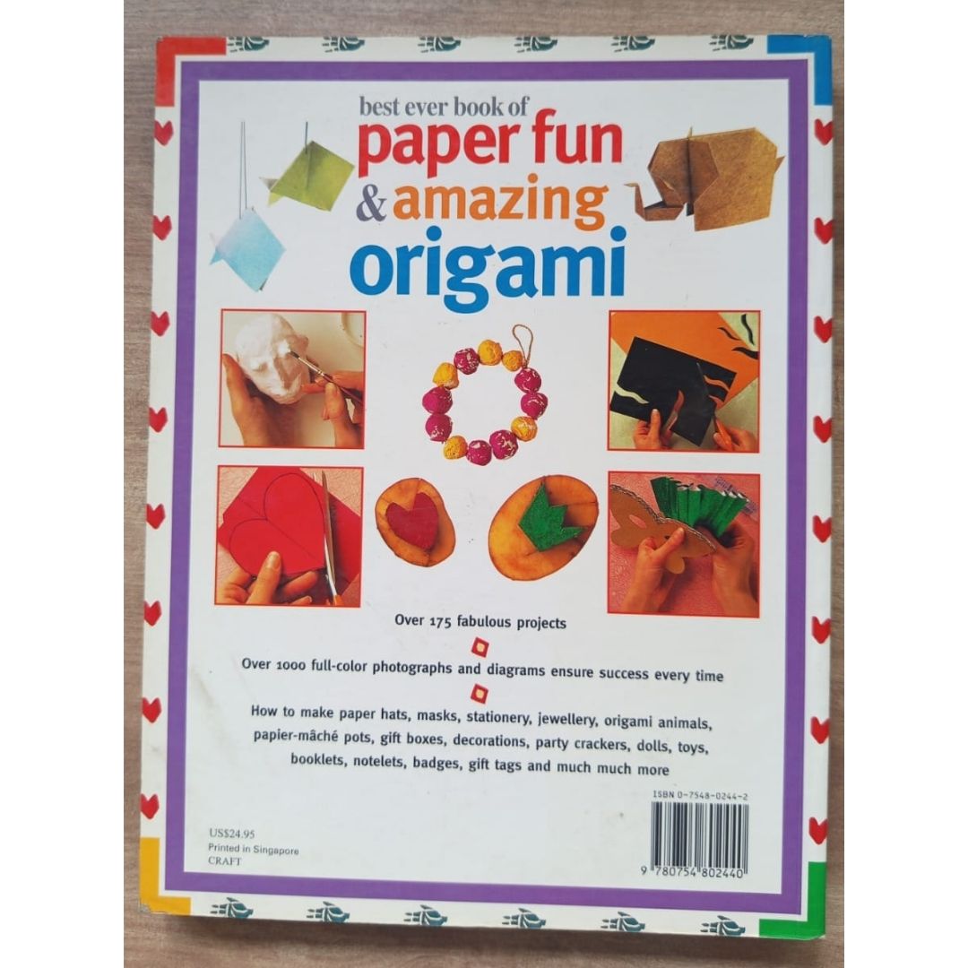 Best Ever Book of Paper Fun & Amazing Origami (USED book, softcover, with slight folds on book cover)