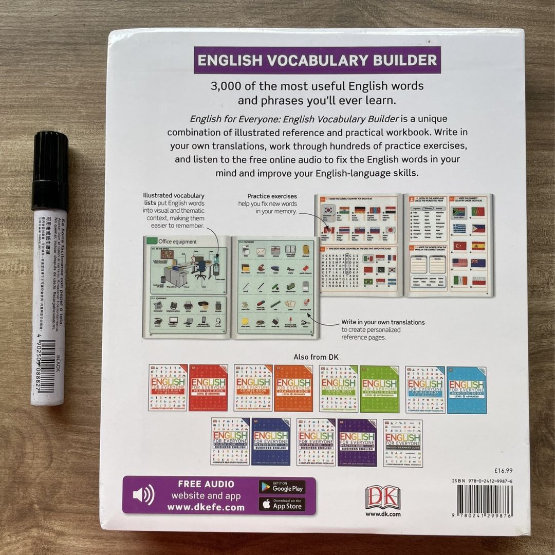 ENGLISH FOR EVERYONE English Vocabulary Builder (softcover) with slight folds on book cover