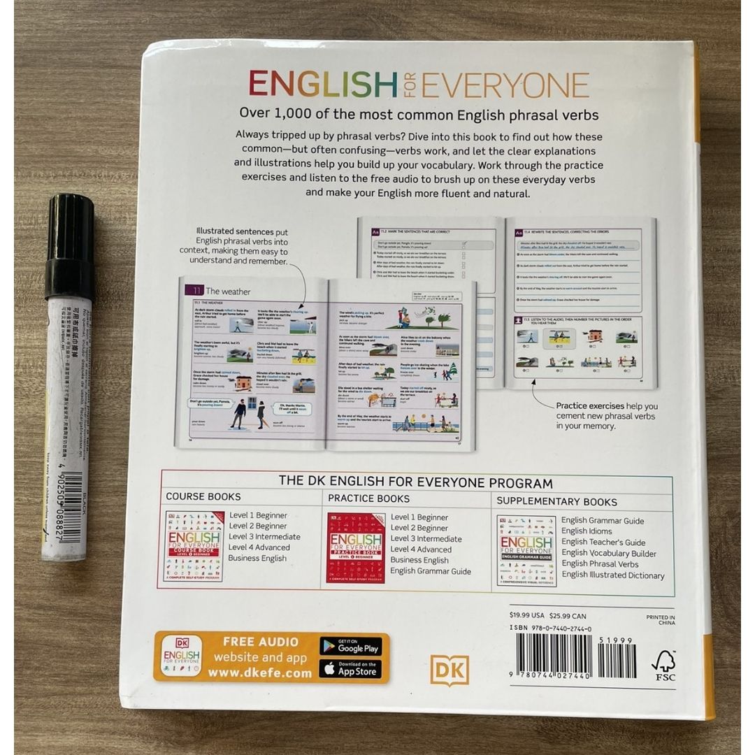 ENGLISH FOR EVERYONE English Phrasal Verbs: An ESL Book of Over 1,000 English Phrasal Verbs in Use (brand new softcover, with SLIGHT DENTS on book cover)