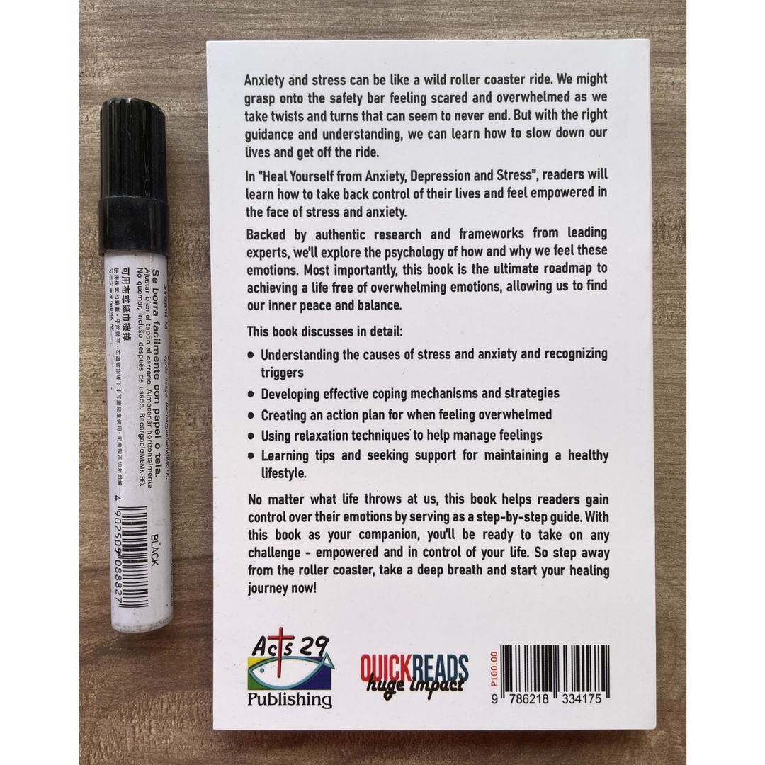 Heal Yourself From Anxiety, Depression and Stress (by Disney Panganiban) brand new softcover, devotional