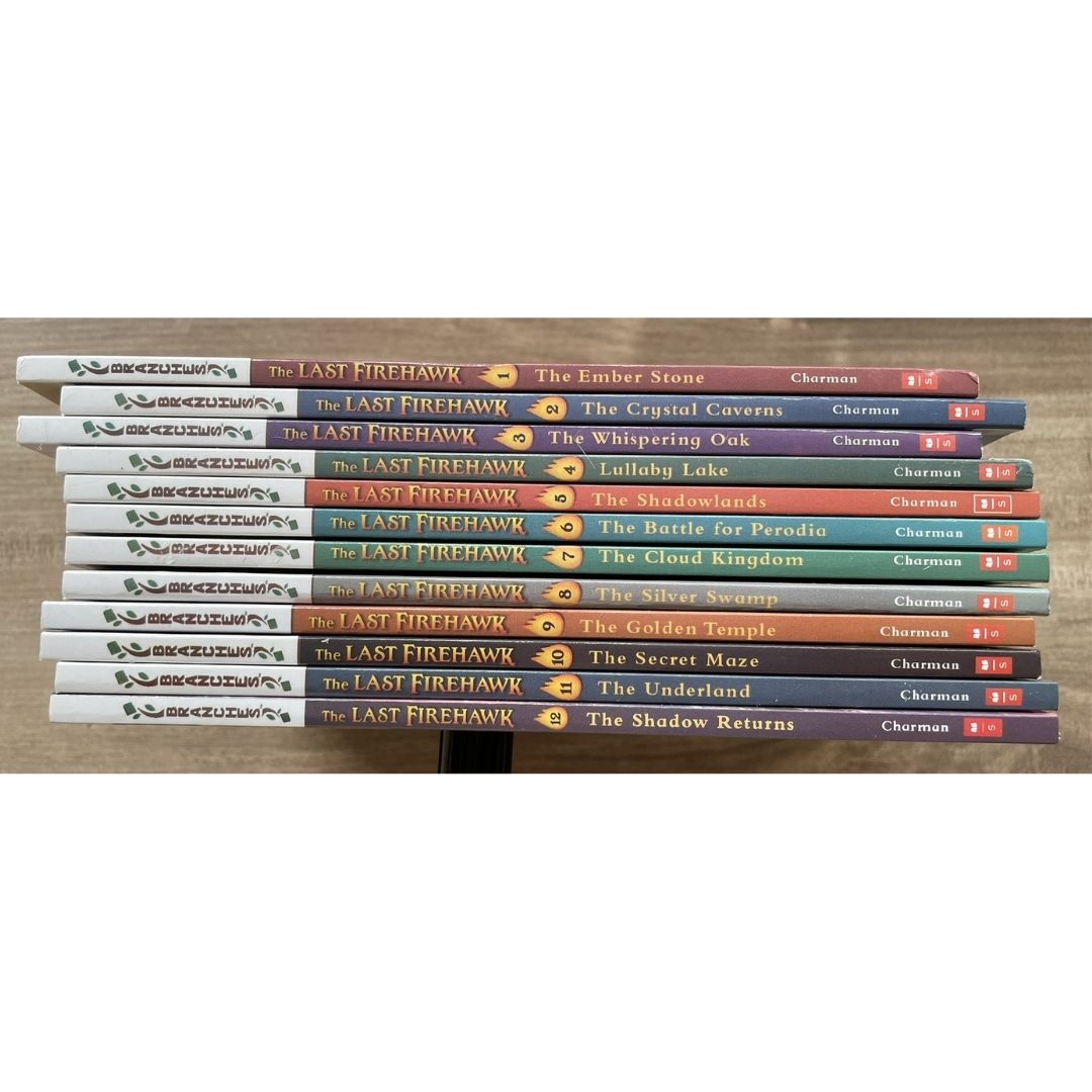 The Last Firehawk (12 books) brand new softcover, no box, with SLIGHT FOLDS on book covers and pages
