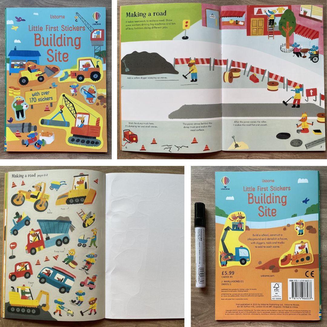Usborne LITTLE First Stickers (SINGLES) (9.5 by 6.9 inches) Flowers / Football / Love and Kindness / Mermaids