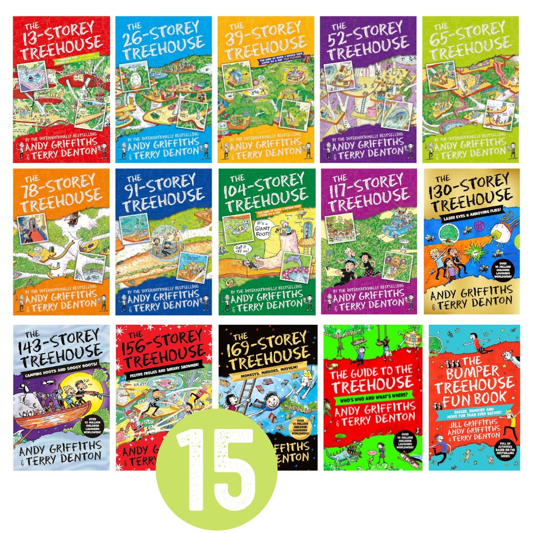 STOREY TREEHOUSE (15 books) brand new softcover, BOX with SLIGHT DENTS, books no damage