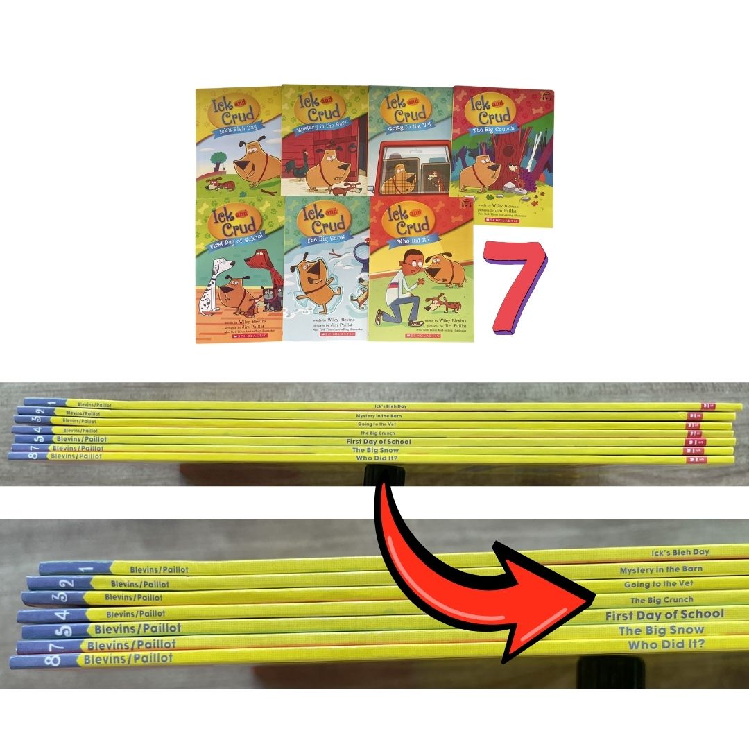 Funny Bone Books: First Chapters -- Ick and Crud (7 books) brand new softcover, no box, with SLIGHT FOLDS on book covers