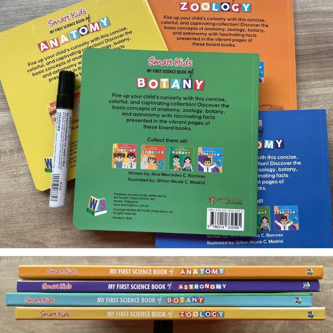 Smart Kids My First Science Book of ANATOMY / ASTRONOMY / BOTANY / ZOOLOGY (Board Book / SINGLES)