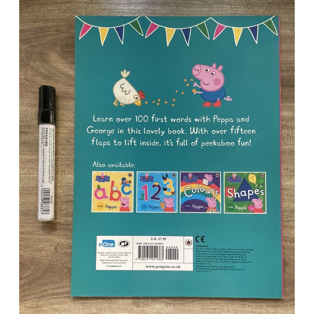 Peppa Pig: Peppa's First 100 Words (brand new softcover, with SLIGHT DENTS on book cover)