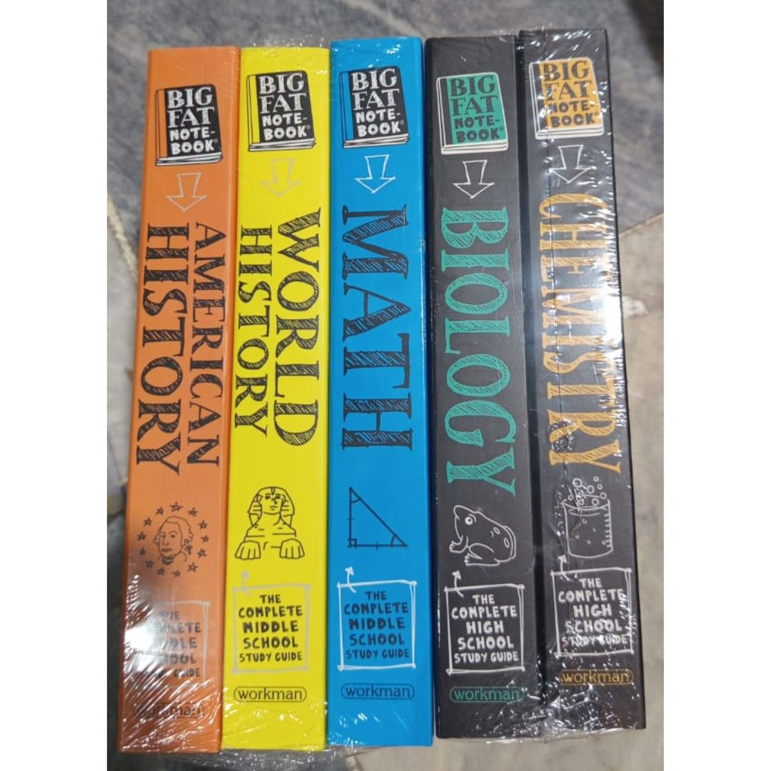 Everything You Need to Ace in One Big Fat Notebook: The Complete Middle School Study Guide (SINGLES) brand new Softcover - Biology/ Chemistry/ Computer Science & Coding/ English Language Arts/ Geometry/ World History/ Math/ Pre-Algebra & Algebra/ Science