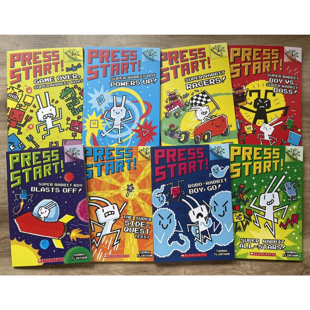 Press Start! Complete 15 Books Series Set (Books 1-15) brand new softcover, no box, w/SLIGHT FOLDS