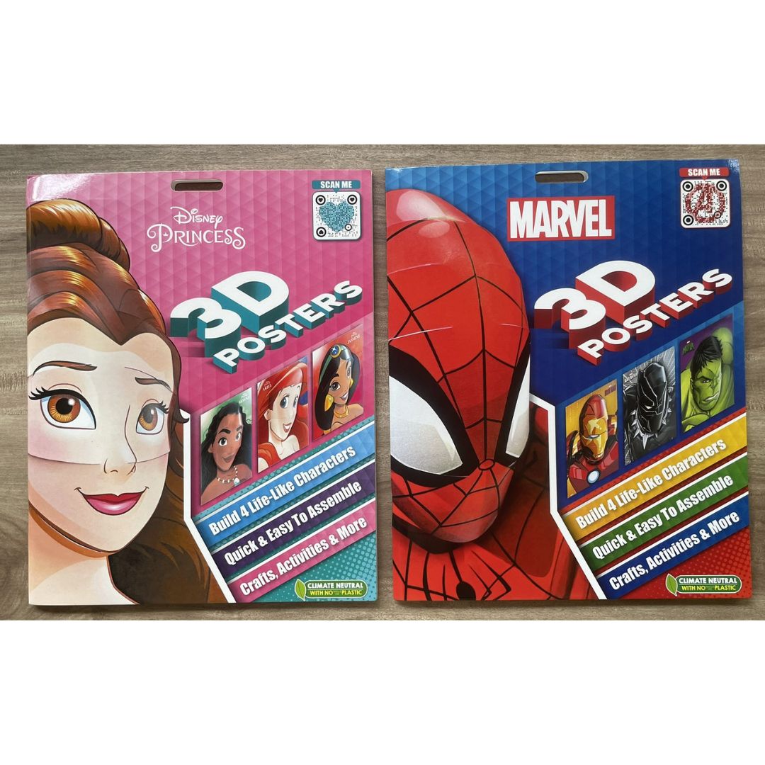 Disney 3D Pop Heads Posters (Marvel / Princess) (SINGLES, softcover)
