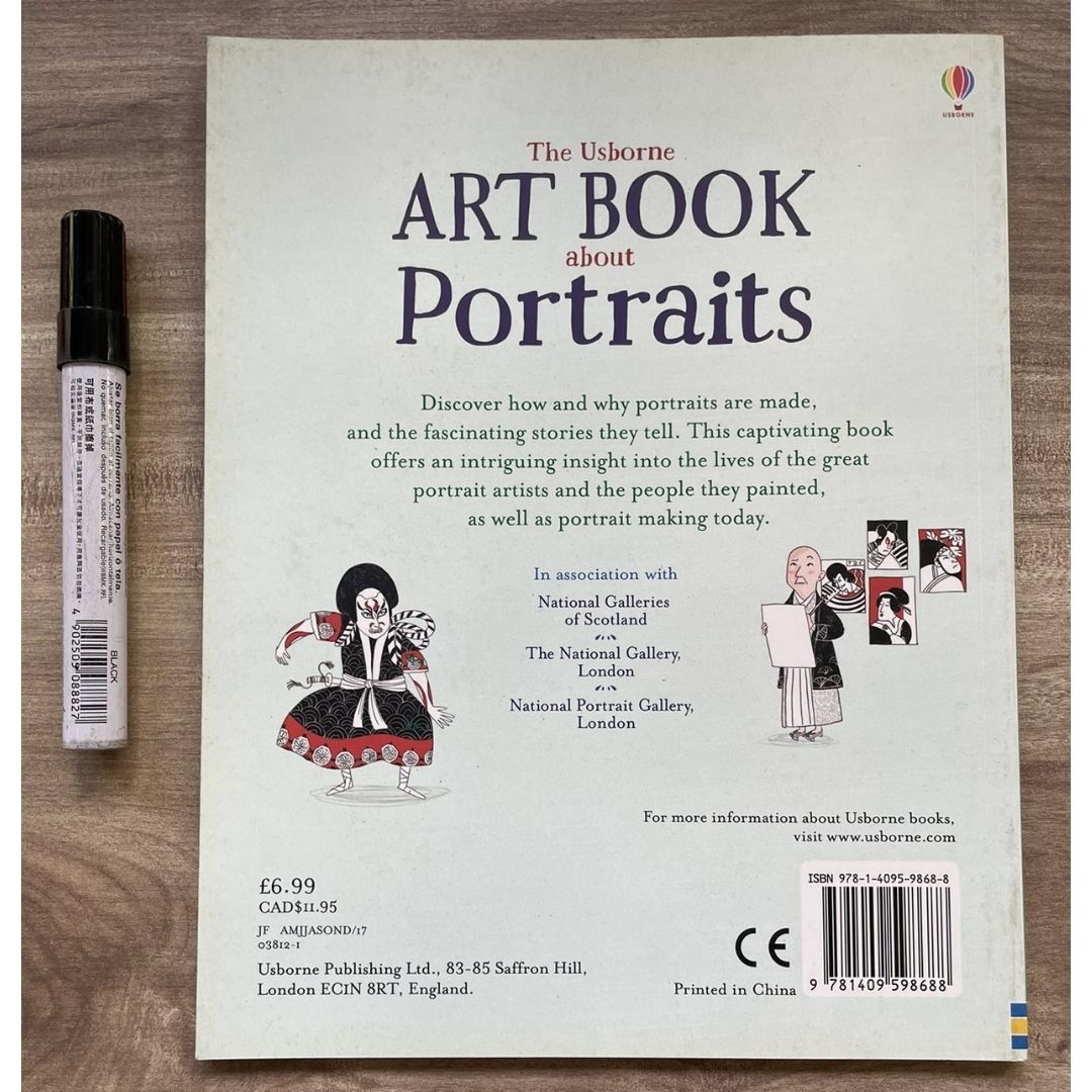 The Usborne Art Book about Portraits (brand new softcover, with SLIGHT FOLDS on book cover)