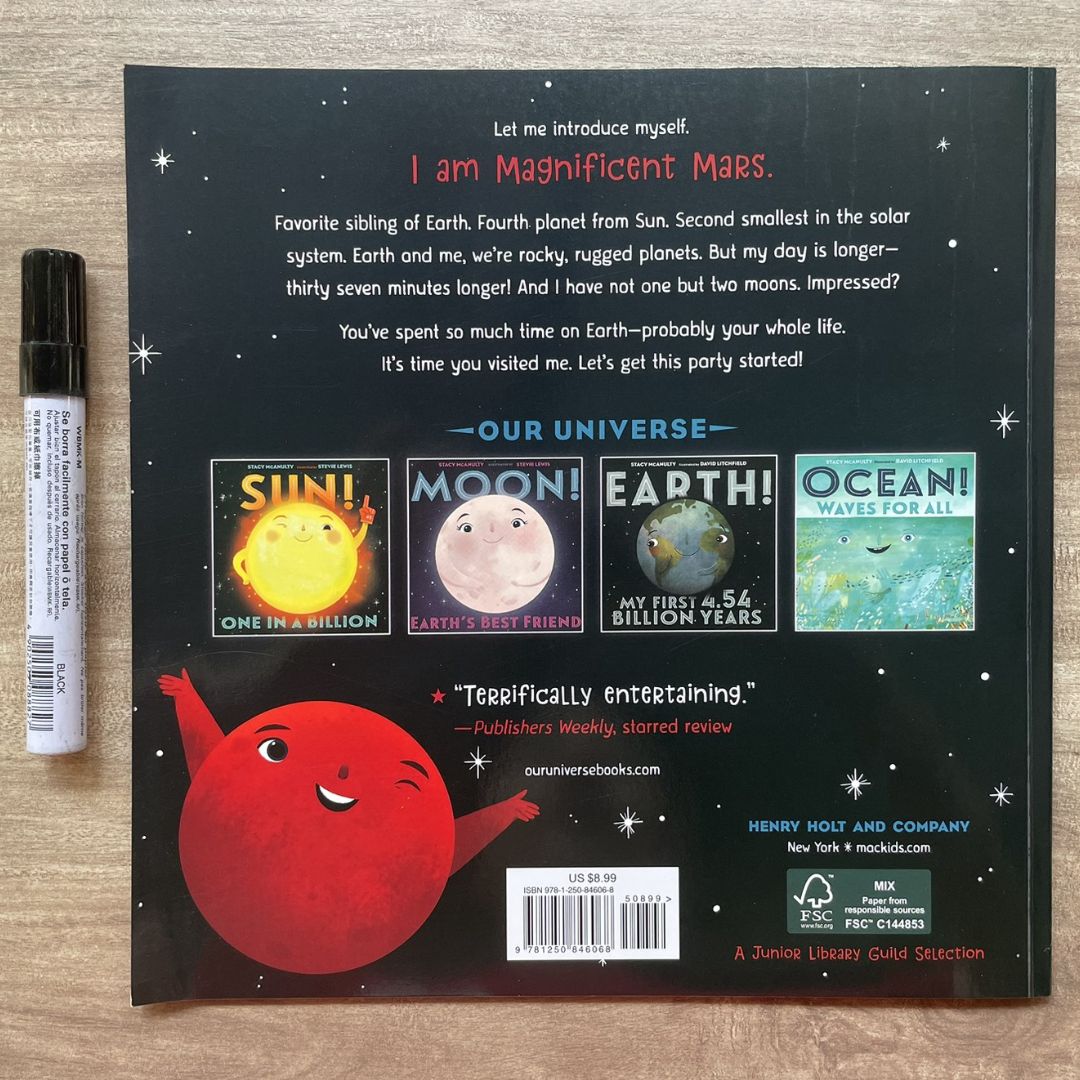 Sun / Earth / Moon / Ocean / Mars / Our Planet (OUR UNIVERSE by Stacy Mcanulty) SINGLES, brand new softcover