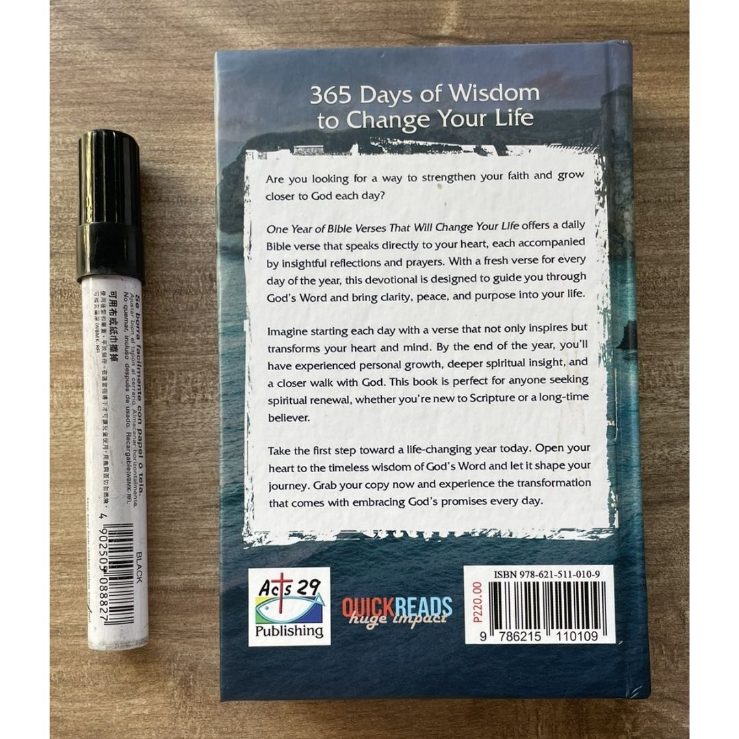 One Year of Bible Verses That Will Change Your Life (by Disney Panganiban) devotional, brand new hardcover