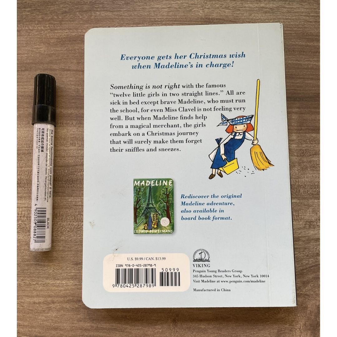Madeline's Christmas (brand new Board book, with SLIGHT DENTS and DIRT on book cover)