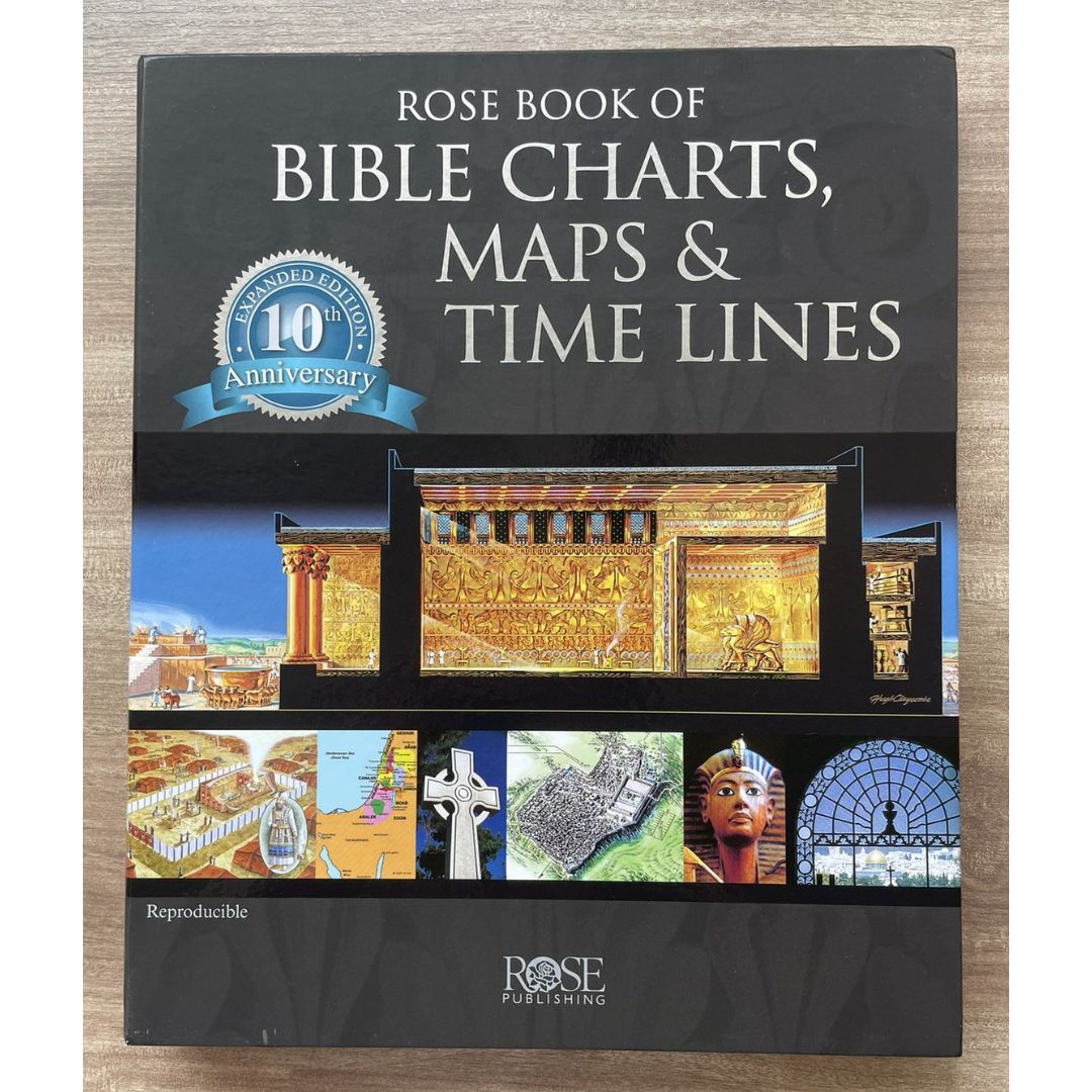 Rose Book of Bible Charts, Maps, and Time Lines Spiral-bound – Special Edition (Old and New Testament) with dents/tears on book cover, brand new hardcover