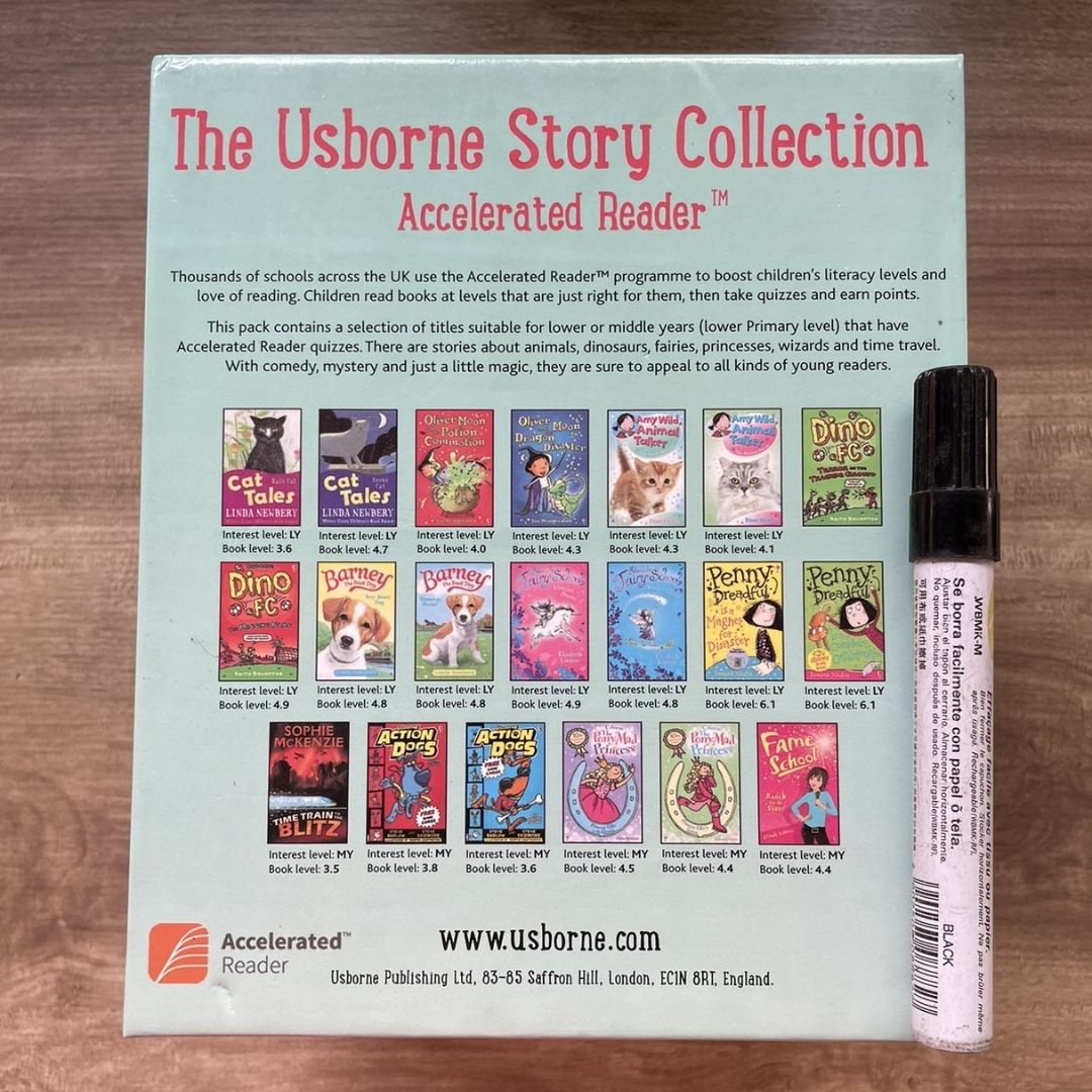 The Usborne Accelerated Reader Story Collection Box Set (20 books) brand new softcover, BOX with SLIGHT FOLDS, books no damage