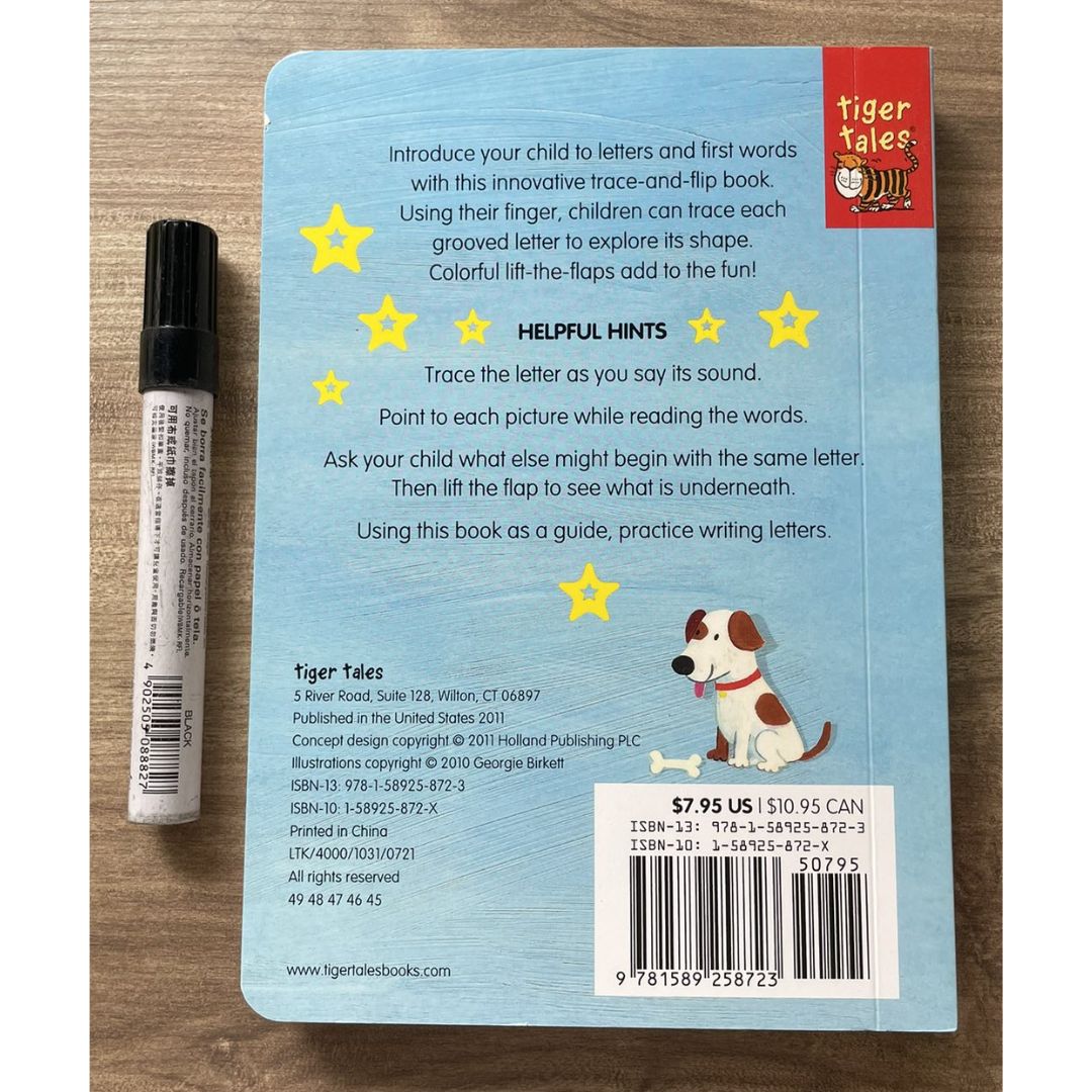 A is for Apple (Smart Kids Trace-And-Flip) Board book – Lift the flap (slight dents on book cover)