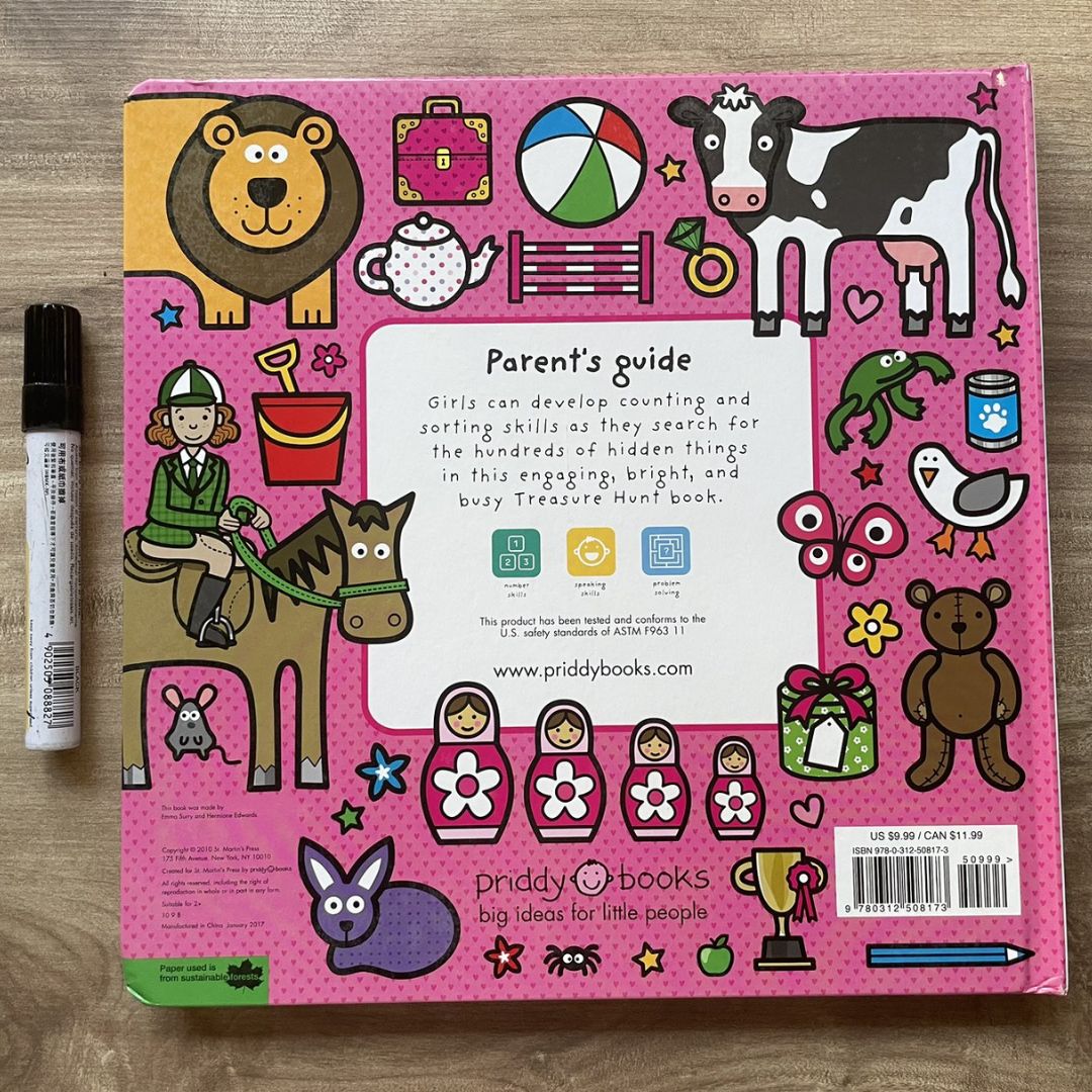 Priddy Treasure Hunt for Girls by Roger Priddy (board book) - big book
