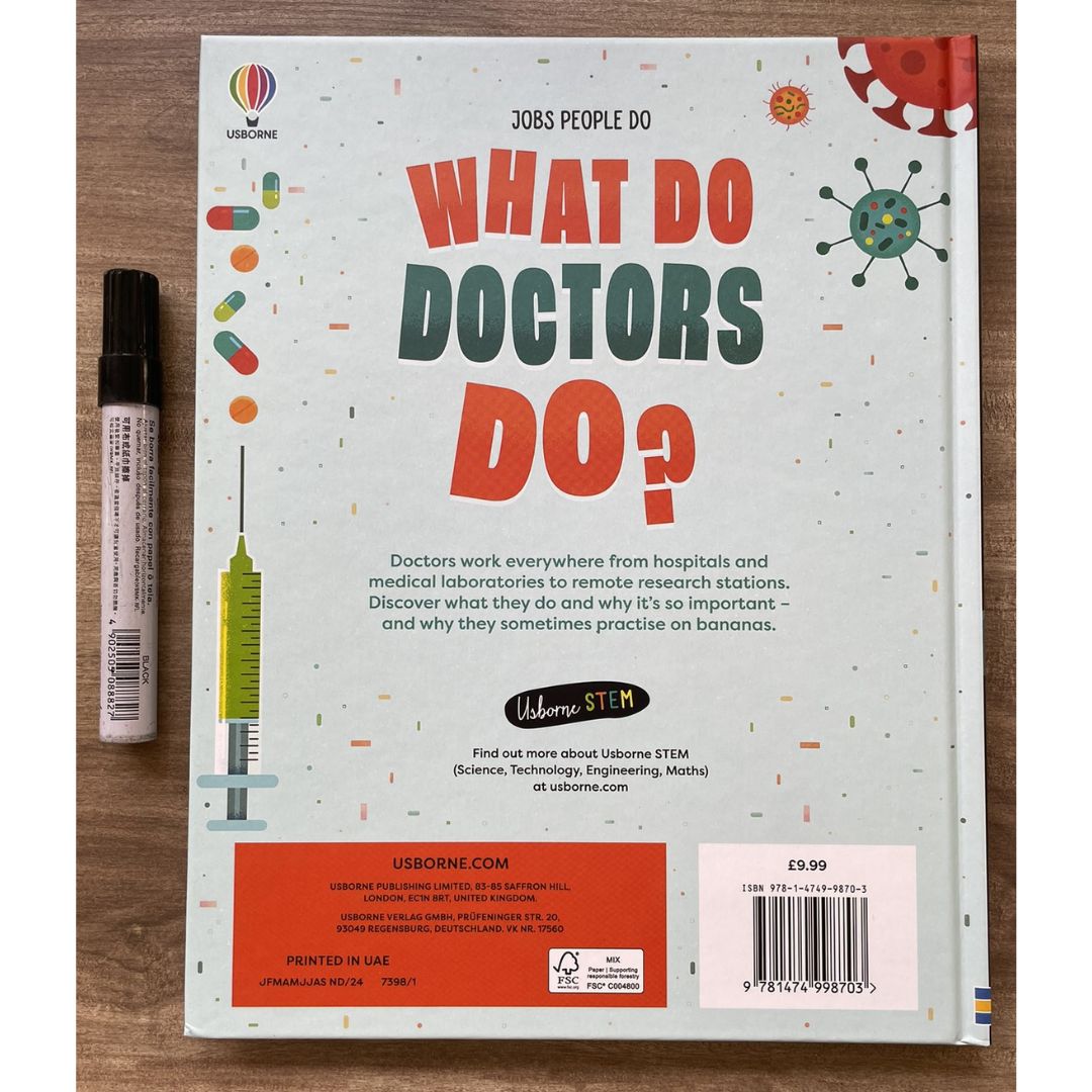 Usborne Jobs People Do: What Do Doctors Do? (brand new hardcover, w/ SLIGHT DENTS on book cover)