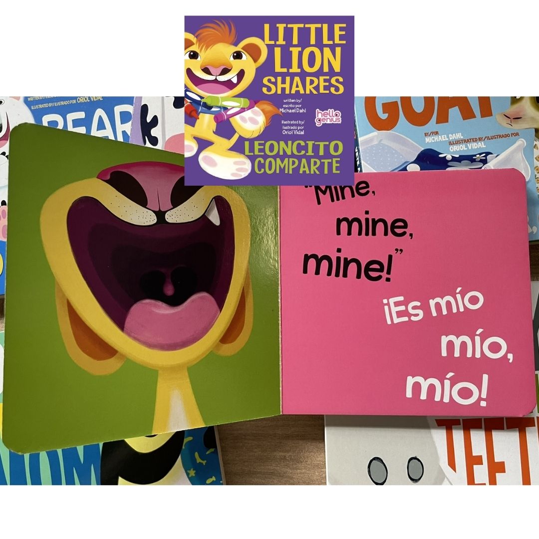 Hello Genius BOARD BOOKS (SINGLES) Little Dinos Don't Push / Just Breathe Bear / Little Lion Shares etc (book covers with SLIGHT DENTS)