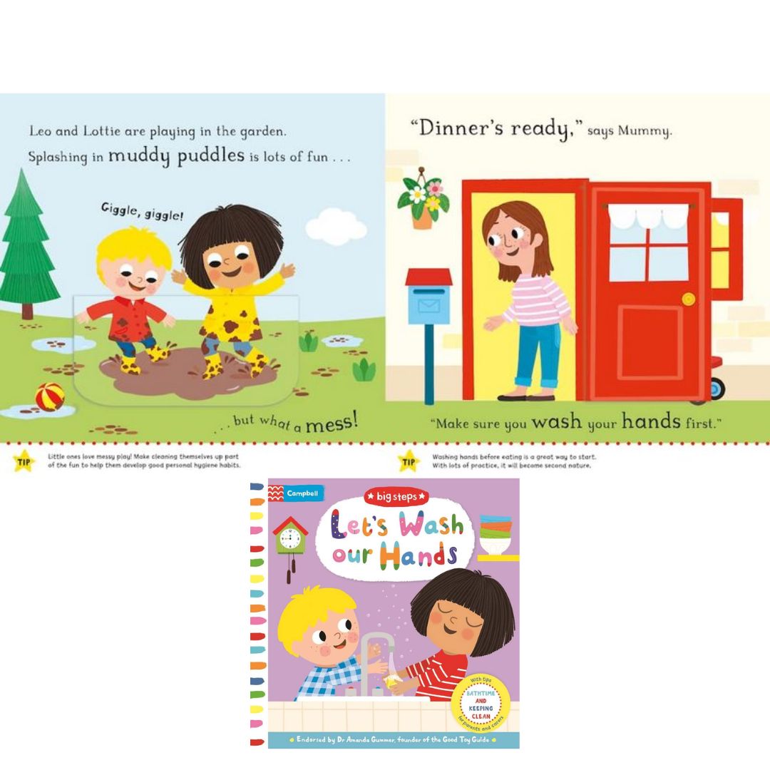 Campbell Big Steps (SINGLES) interactive BOARD BOOK - Can You Say Please/ Going to the Dentist/ Going to the Doctor/ Having a Baby/ Let's Wash Hands/ No More Dummies/ No More Nappies/ I'm Not Sleepy/ I'm Starting Nursery/ We Can Get Dressed