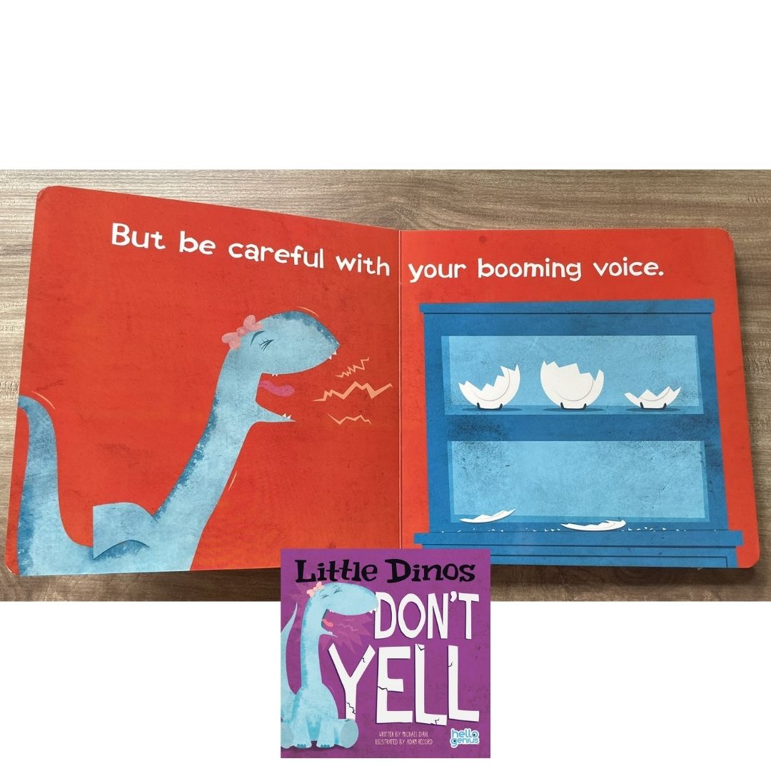 Hello Genius BOARD BOOKS (SINGLES) Little Dinos Don't Push / Just Breathe Bear / Little Lion Shares etc (book covers with SLIGHT DENTS)