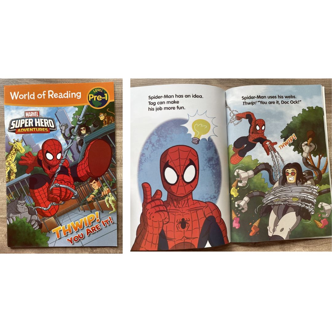 [With damage on some book pages, pls. see photos] World of Reading AVENGERS (17 books) (brand new softcover, no box) - Thor Iron Man Spiderman Hulk Captain America etc