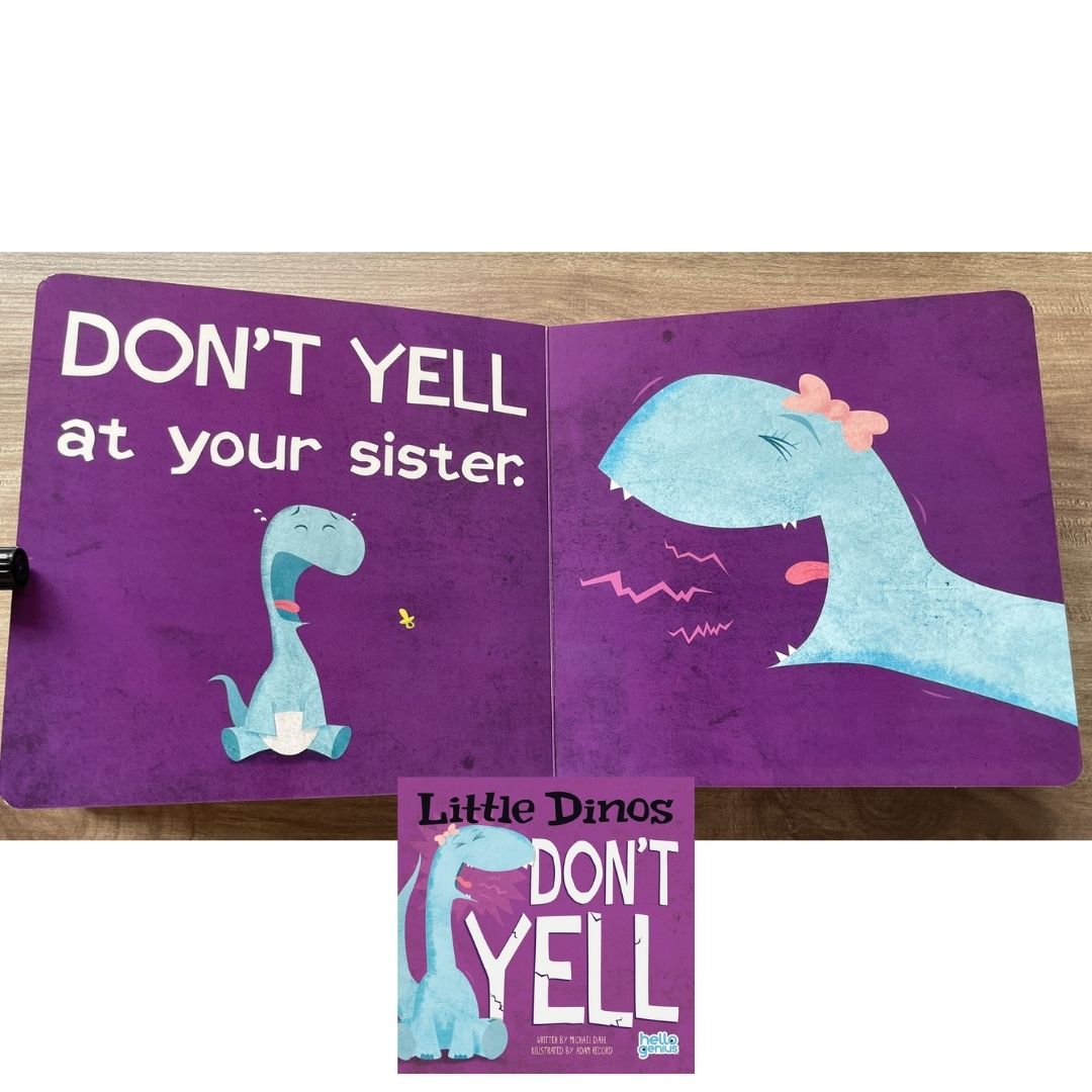 Hello Genius BOARD BOOKS (SINGLES) Little Dinos Don't Push / Just Breathe Bear / Little Lion Shares etc (book covers with SLIGHT DENTS)