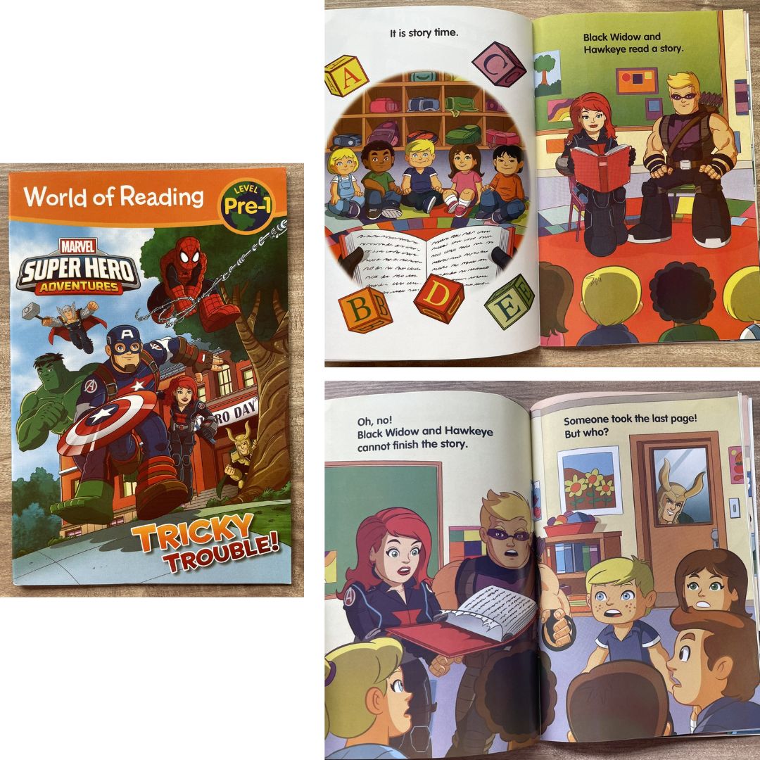 [With damage on some book pages, pls. see photos] World of Reading AVENGERS (17 books) (brand new softcover, no box) - Thor Iron Man Spiderman Hulk Captain America etc
