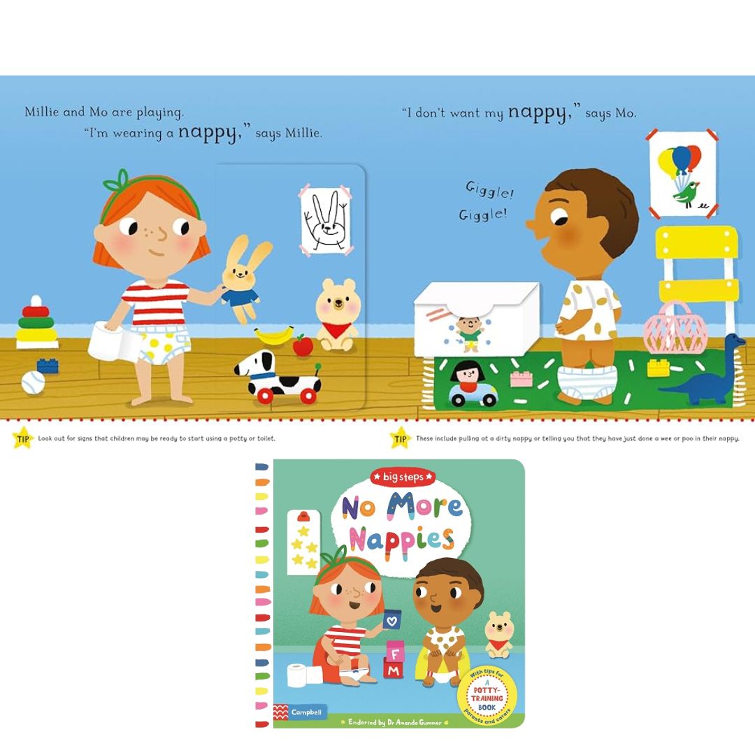 Campbell Big Steps (SINGLES) interactive BOARD BOOK - Can You Say Please/ Going to the Dentist/ Going to the Doctor/ Having a Baby/ Let's Wash Hands/ No More Dummies/ No More Nappies/ I'm Not Sleepy/ I'm Starting Nursery/ We Can Get Dressed
