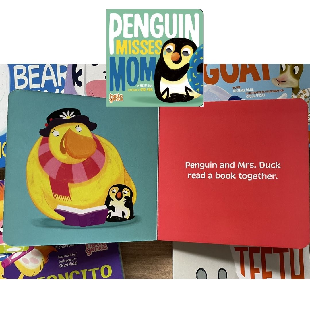 Hello Genius BOARD BOOKS (SINGLES) Little Dinos Don't Push / Just Breathe Bear / Little Lion Shares etc (book covers with SLIGHT DENTS)