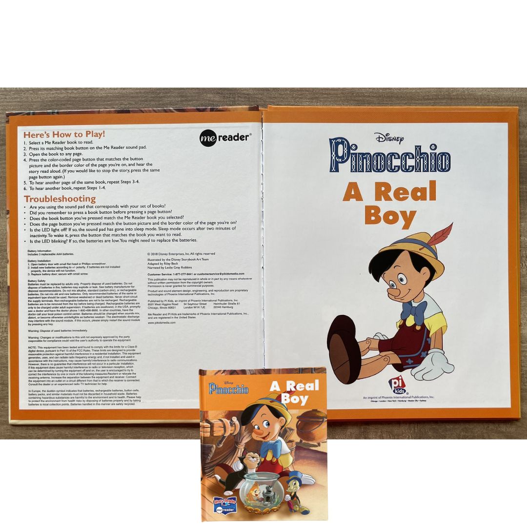 DISNEY Pinocchio A Real Boy (Story Reader) (brand new hardcover, with slight dents on book cover)