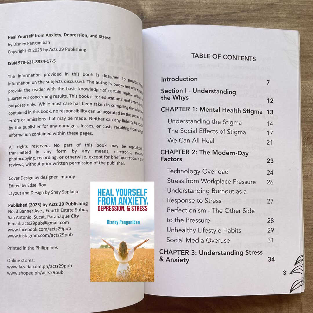Heal Yourself From Anxiety, Depression and Stress (by Disney Panganiban) brand new softcover, devotional