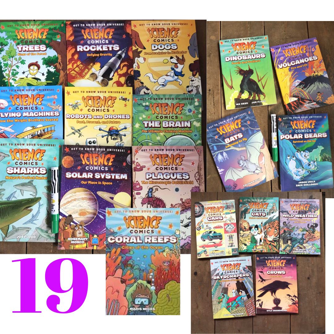 Science Comics (19 books, brand new softcover, no box)