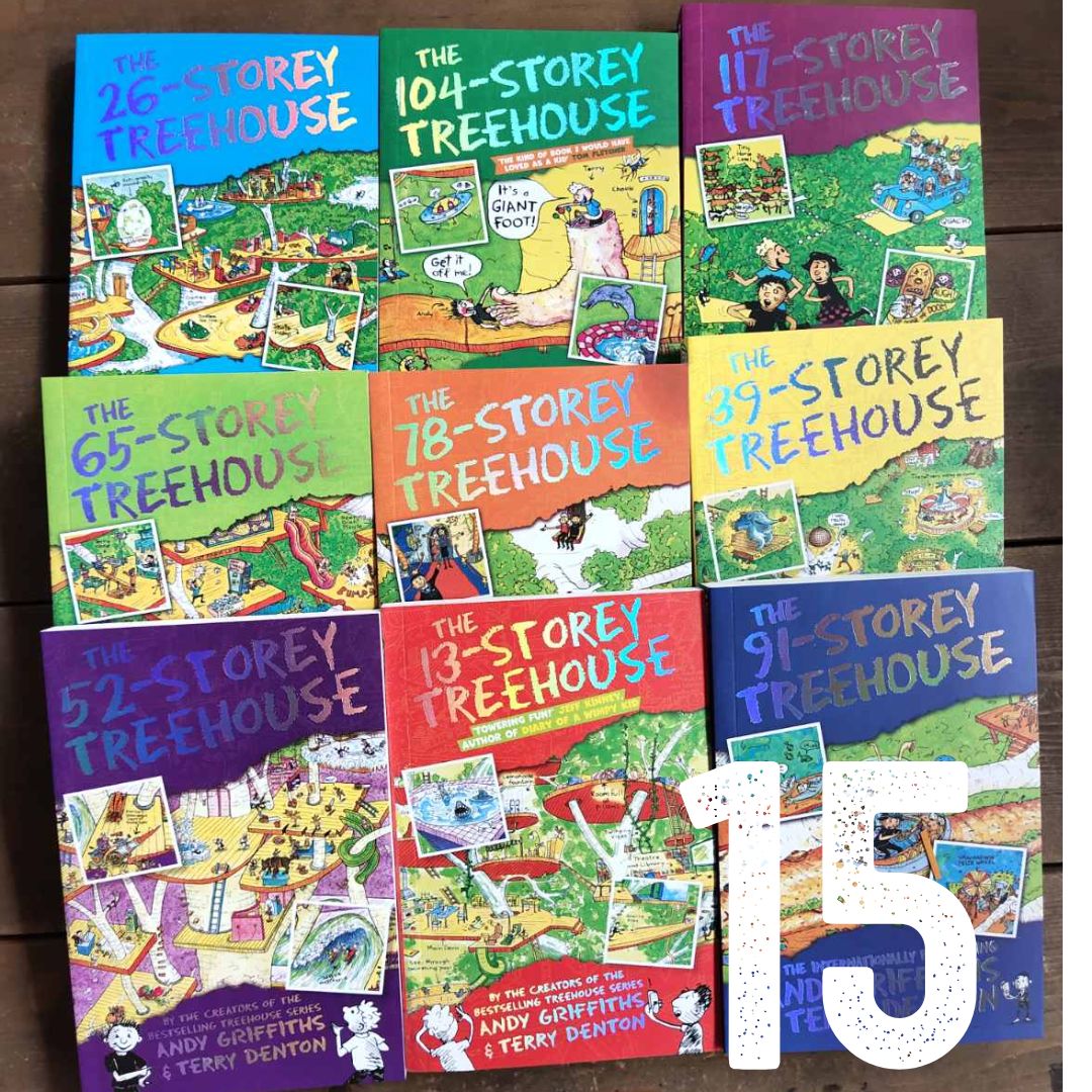 STOREY TREEHOUSE (15 books) brand new softcover, BOX with SLIGHT DENTS, books no damage