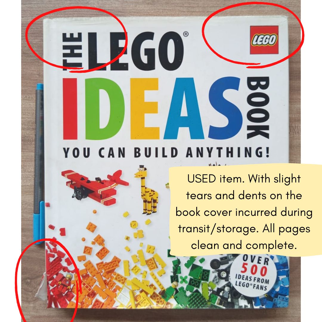 The LEGO Ideas Book (USED book, hardcover, with slight tears and dents on book cover)
