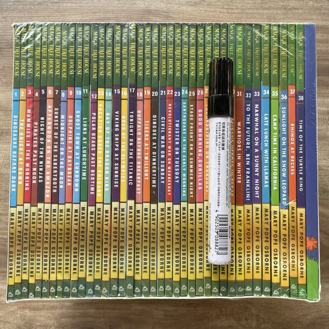 Magic Tree House: A Library Of Books 40 BOOKS Box Set (39 chapter books + 1 workbook) BOX with SLIGHT TEAR and DENTS