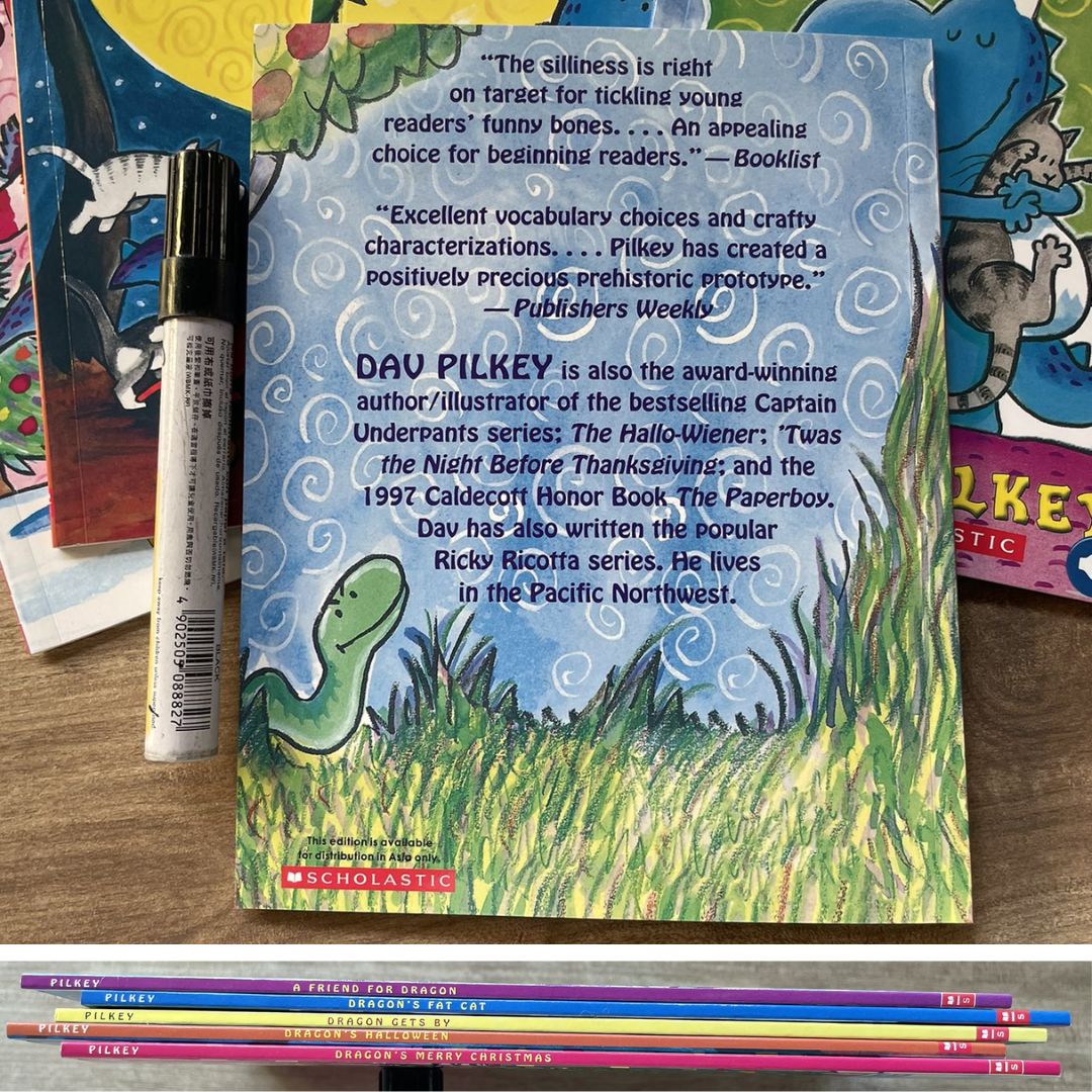 Scholastic Dragon By Dav Pilkey English Picture Reading Story Book Set Comic Books (5 books) brand new softcover, no box