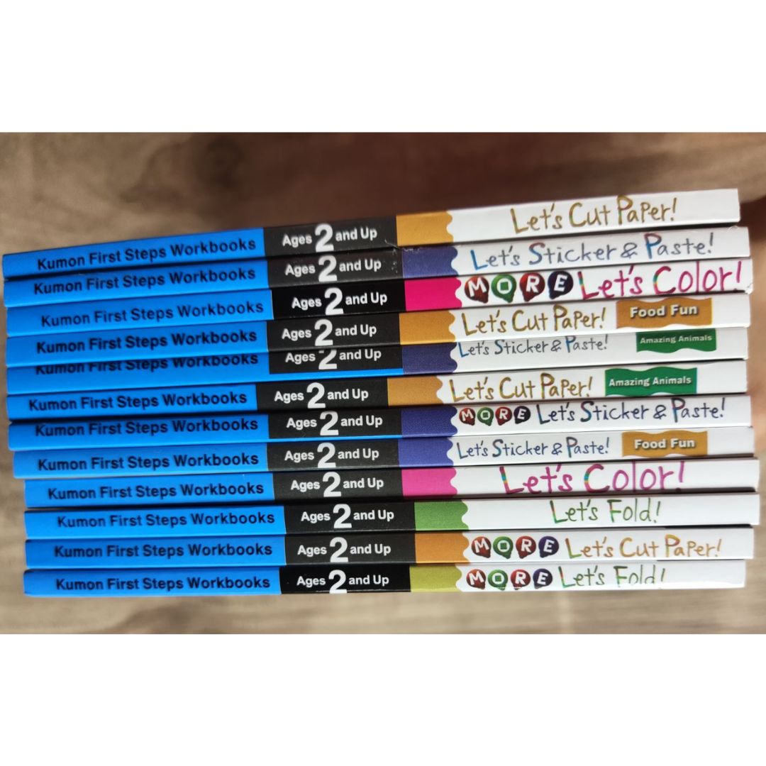 Kumon My First Steps Workbook (12 books) ages 2-5, brand new softcover, no box