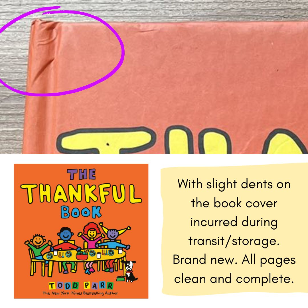 The Thankful Book (Hardcover) by Todd Parr - with slight dents on book cover