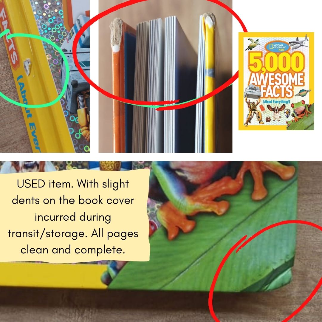 NATGEO National Geographic Kids 5,000 Awesome Facts (About Everything!) (USED book, hardcover, with slight dents)