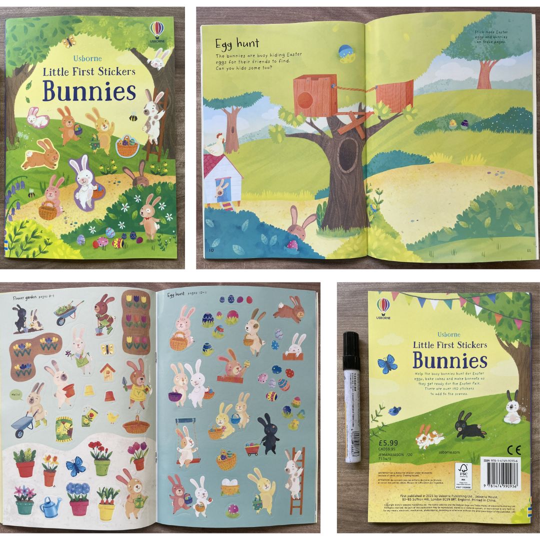 Usborne LITTLE First Stickers (SINGLES) (9.5 by 6.9 inches) Flowers / Football / Love and Kindness / Mermaids