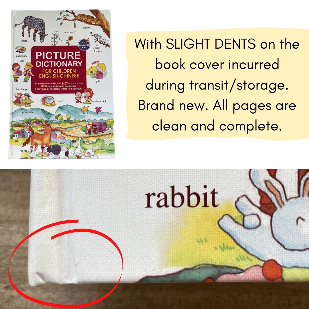 Picture Dictionary for Children (English-Simplified Chinese text) brand new hardcover, with SLIGHT DENTS on book cover