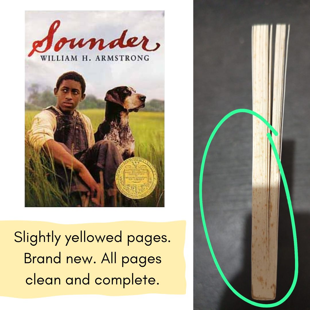 Sounder by William H Armstrong (brand new softcover) slightly yellowed pages
